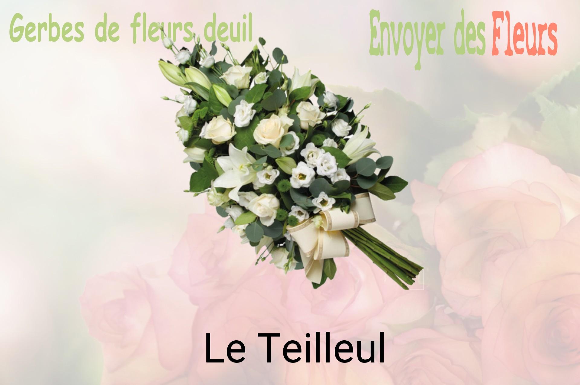 Gerbe de fleurs de deuil livrée à Le Teilleul